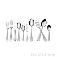 Wallace 5153320 Hammered 45-Piece 18/10 Stainless Steel Flatware Set with Hostess Serveware Service for 8 - B00UMWP9IE